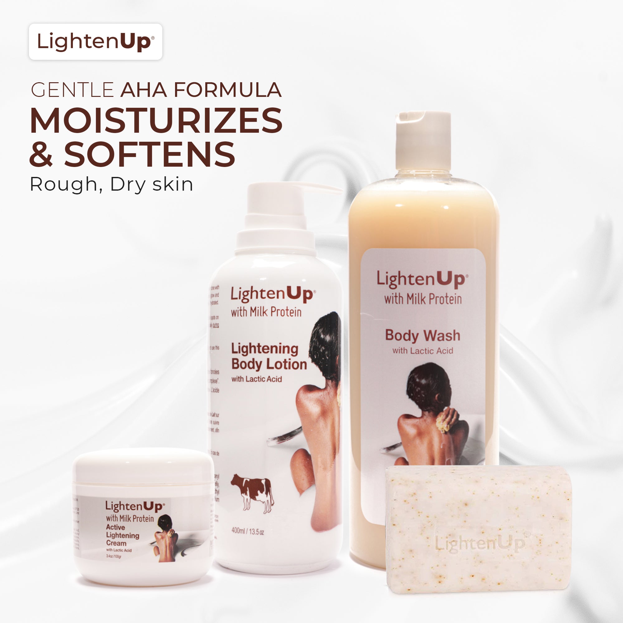 LightenUp Milk Protein Active Brightening Body Lotion 400ml / 13.5 fl oz
