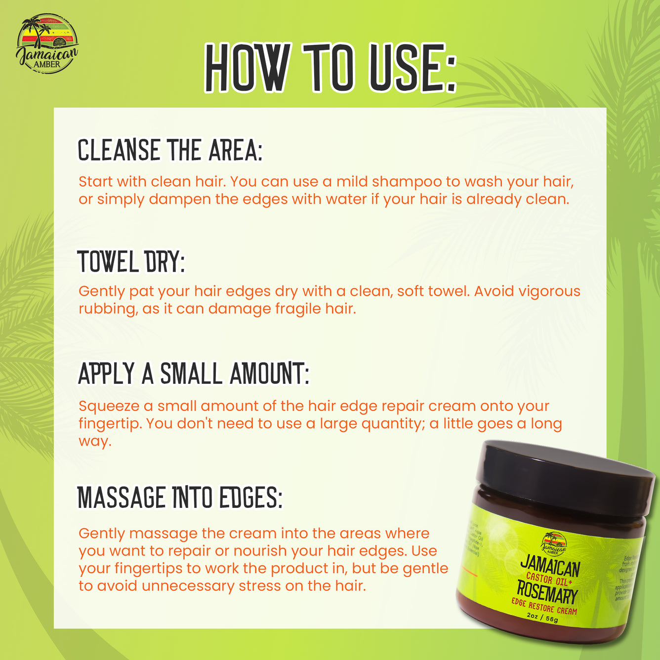 Restauration du bord de l'ambre jamaïcain 2oz