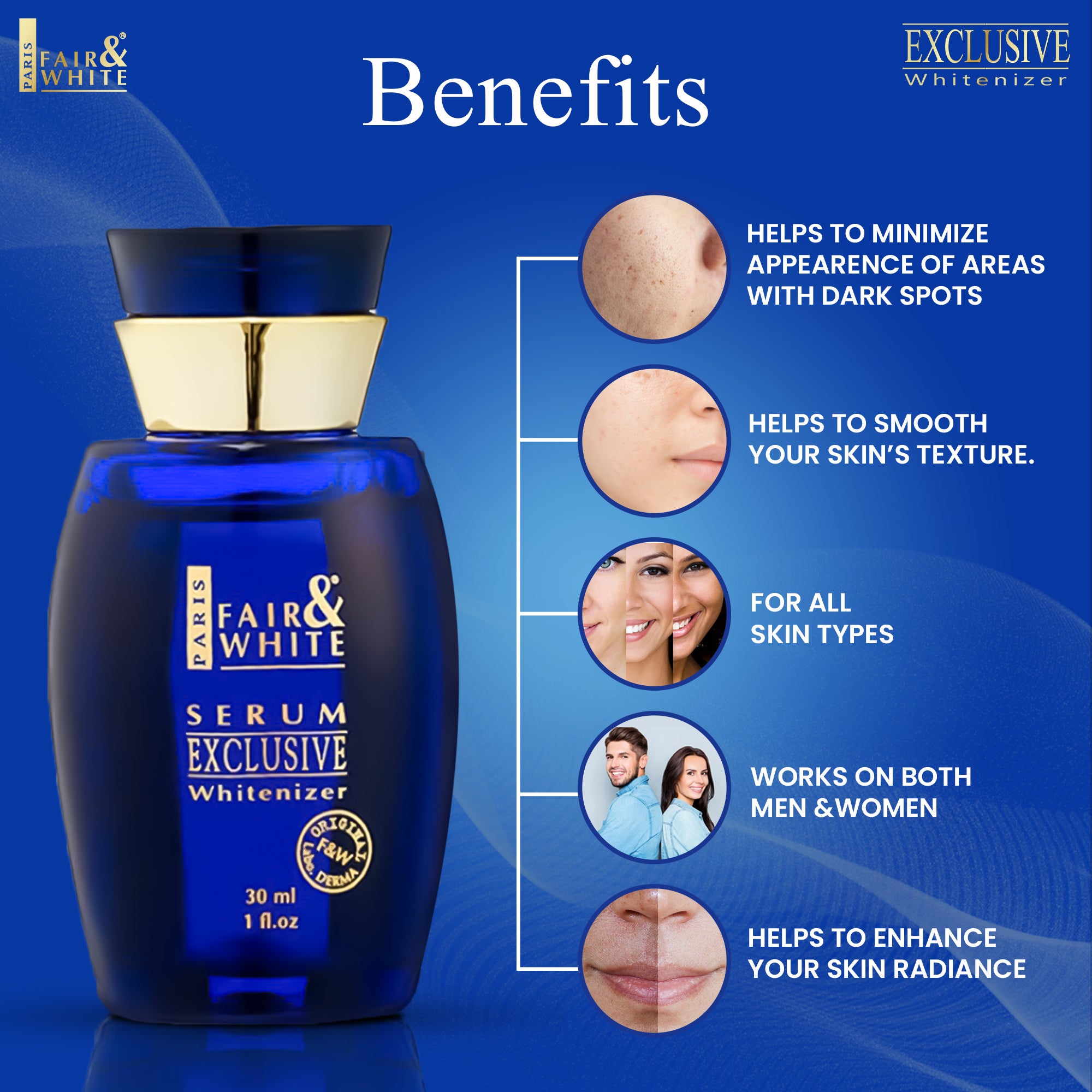 Fair and White Exclusive Whitenizer Serum 30ml