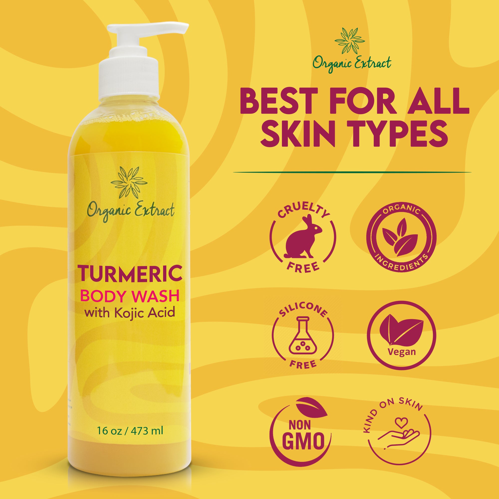 Organic Extract Turmeric Body Wash 16oz