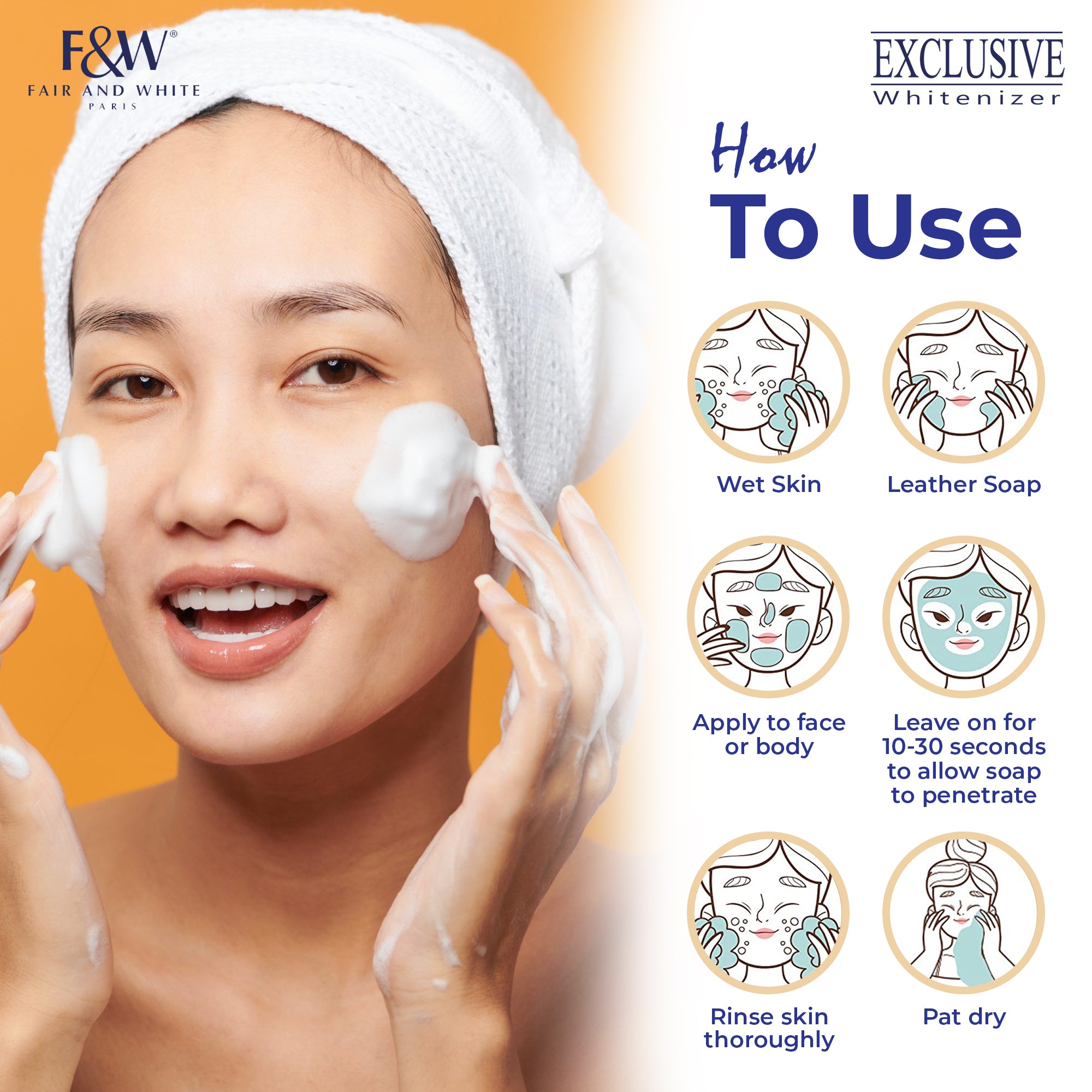 Fair and White Exclusive Soap With Pure Vitamin C 200gr