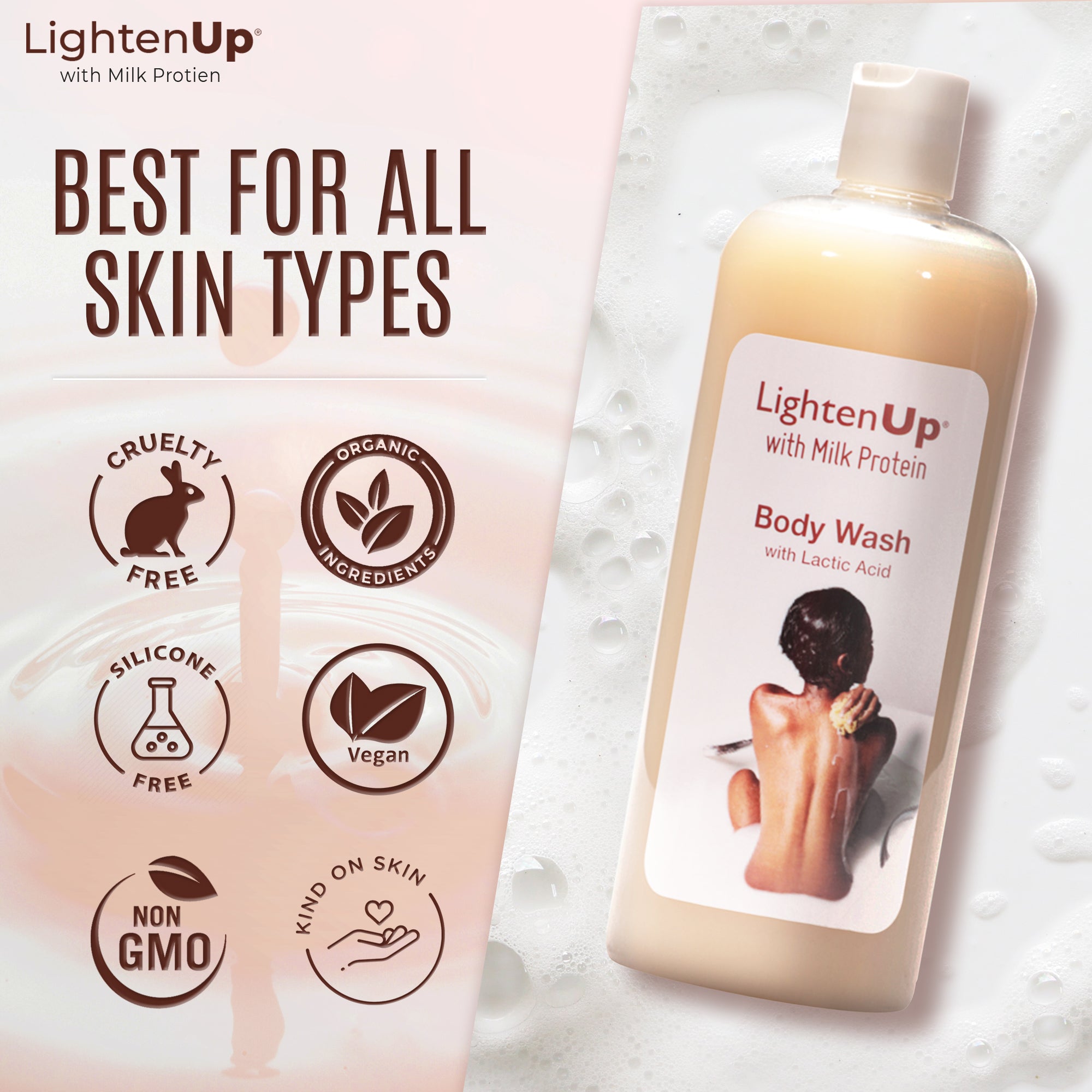 LightenUp Milk Protein Shower Gel 1000ml