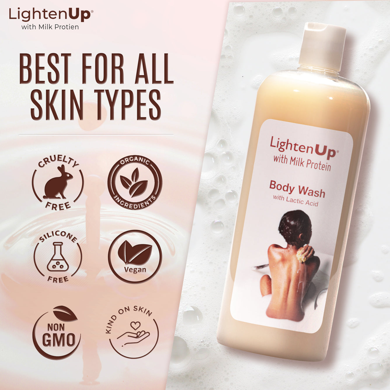 LightenUp Milk Protein Shower Gel 1000ml