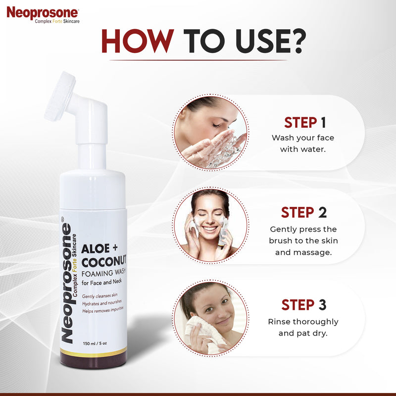 Neoprosone Foaming Wash With Aloe And Coconut 150ml / 5 fl oz