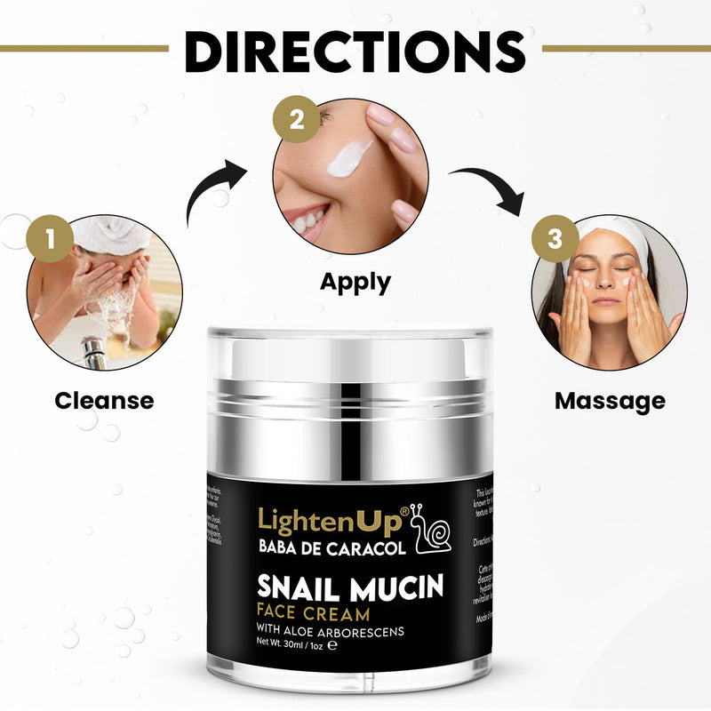 LightenUp Baba De Caracol Snail Mucin Face Cream 30ml