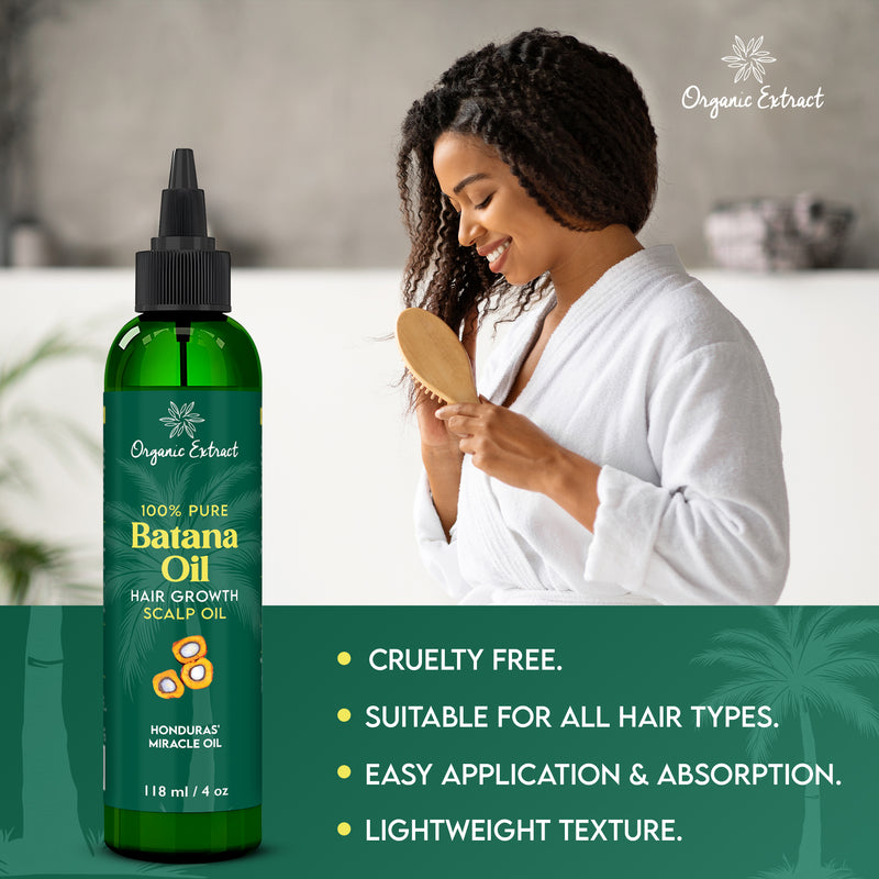 Organic Extract Batana Stimulating Hair Growth Oil 4 oz/118ml