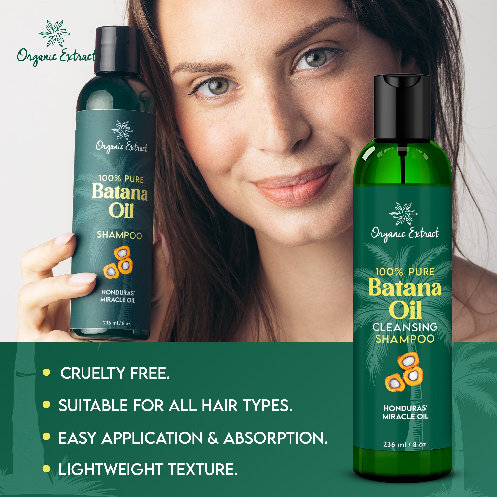 Organic Extract Batana Hair Shampoo 8 oz/236ml