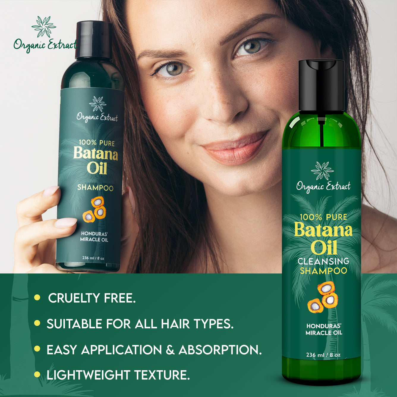 Organic Extract Batana Hair Shampoo 8 oz/236ml