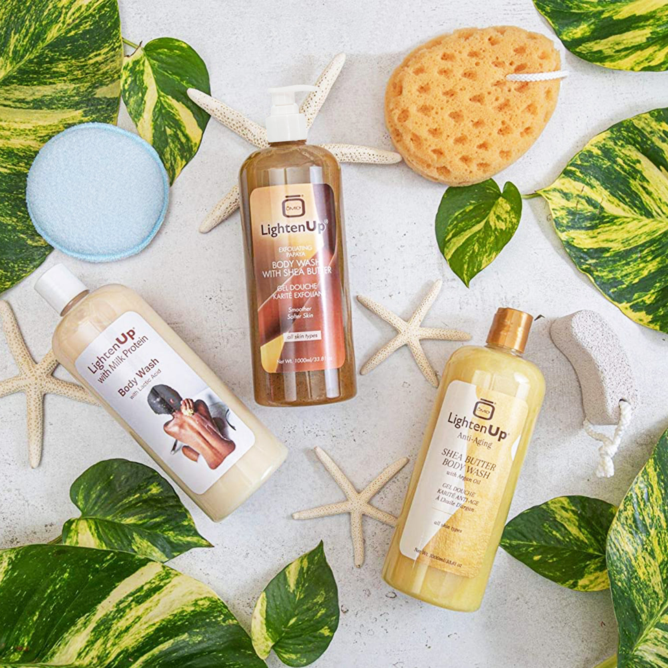 LightenUp Plus Exfoliating Papaya Body Wash With Shea Butter 1000ml / 33.81 fl oz