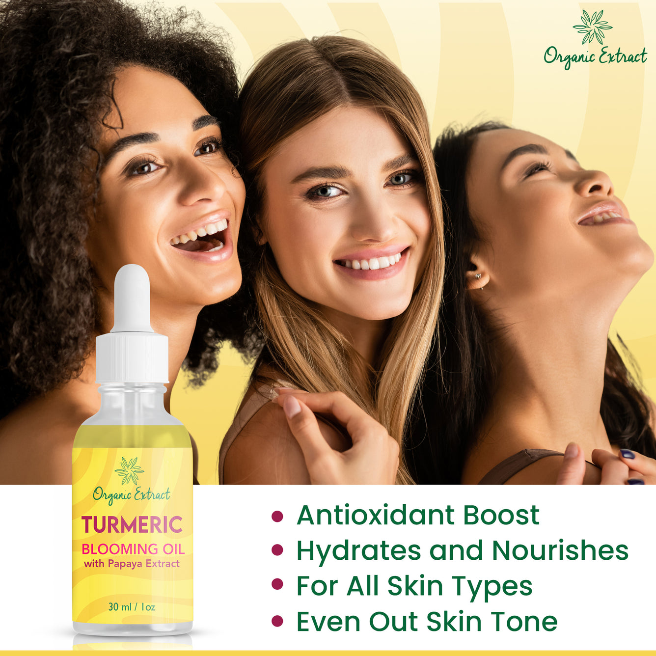 Extrait d'huile de curcuma biologique 30 ml 