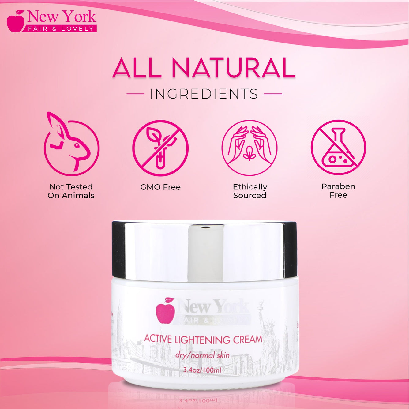 New York Fair & Lovely Crème Éclaircissante Active Pot 100 ML