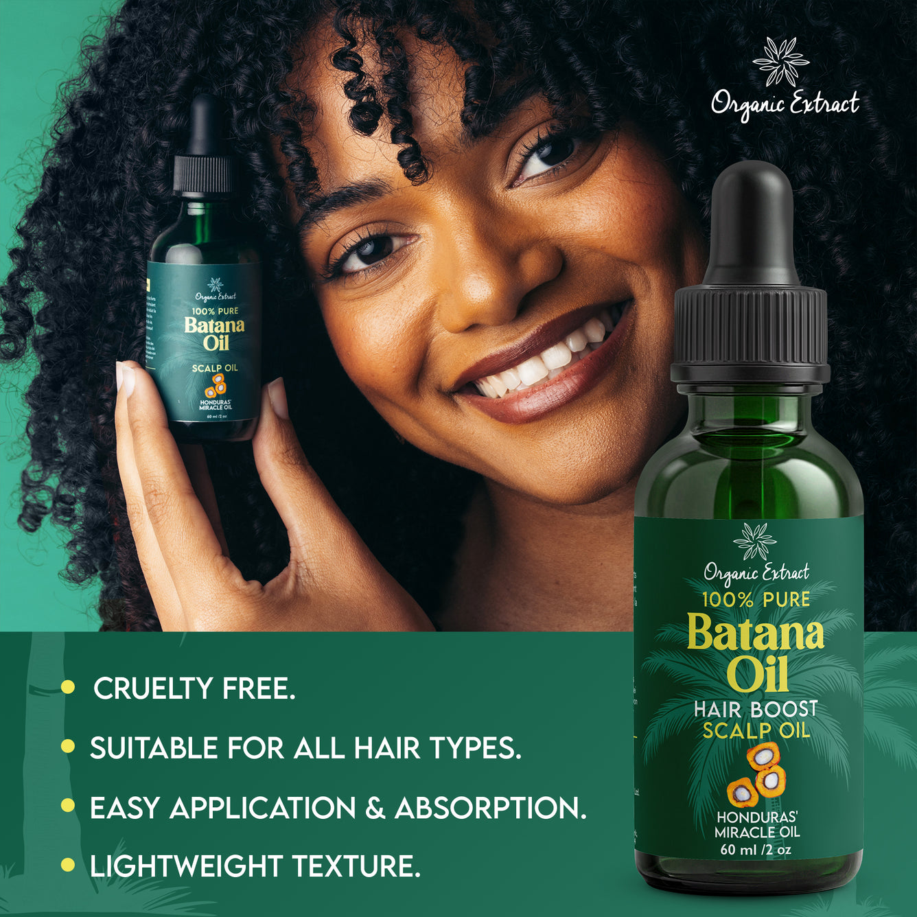 Organic Extract Batana Oil Hair Growth Scalp Oil 60ml / 2 fl oz