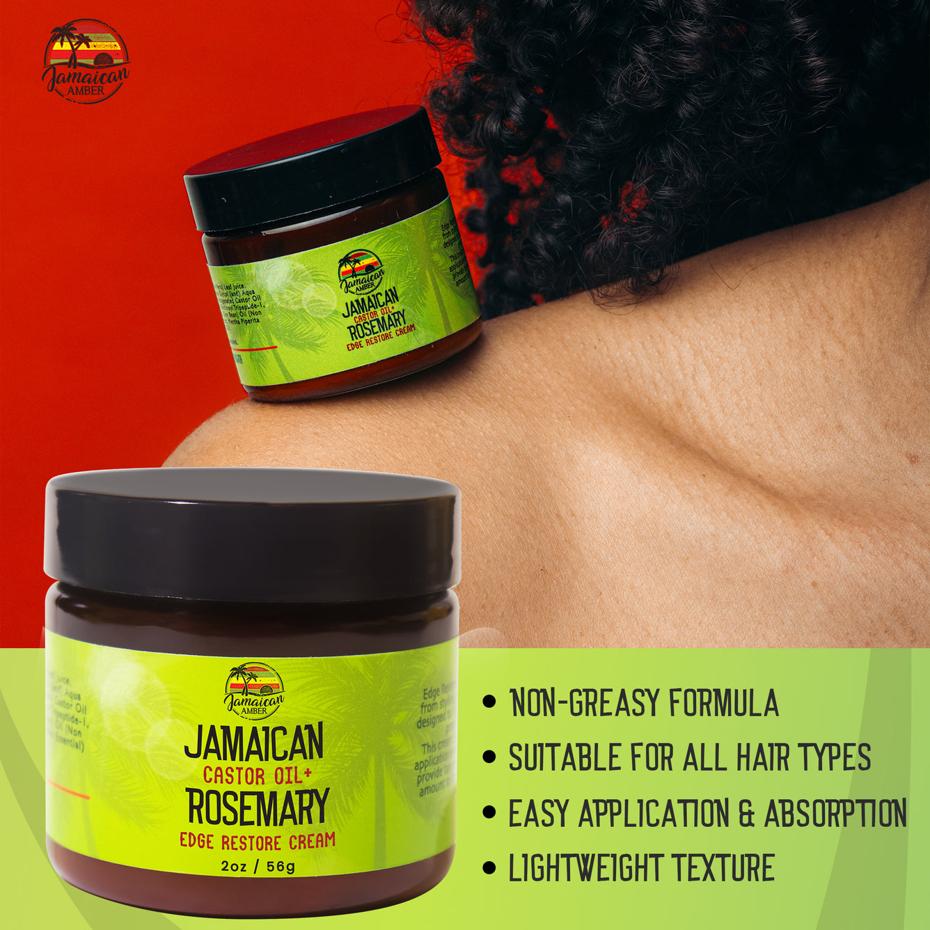 Restauration du bord de l'ambre jamaïcain 2oz