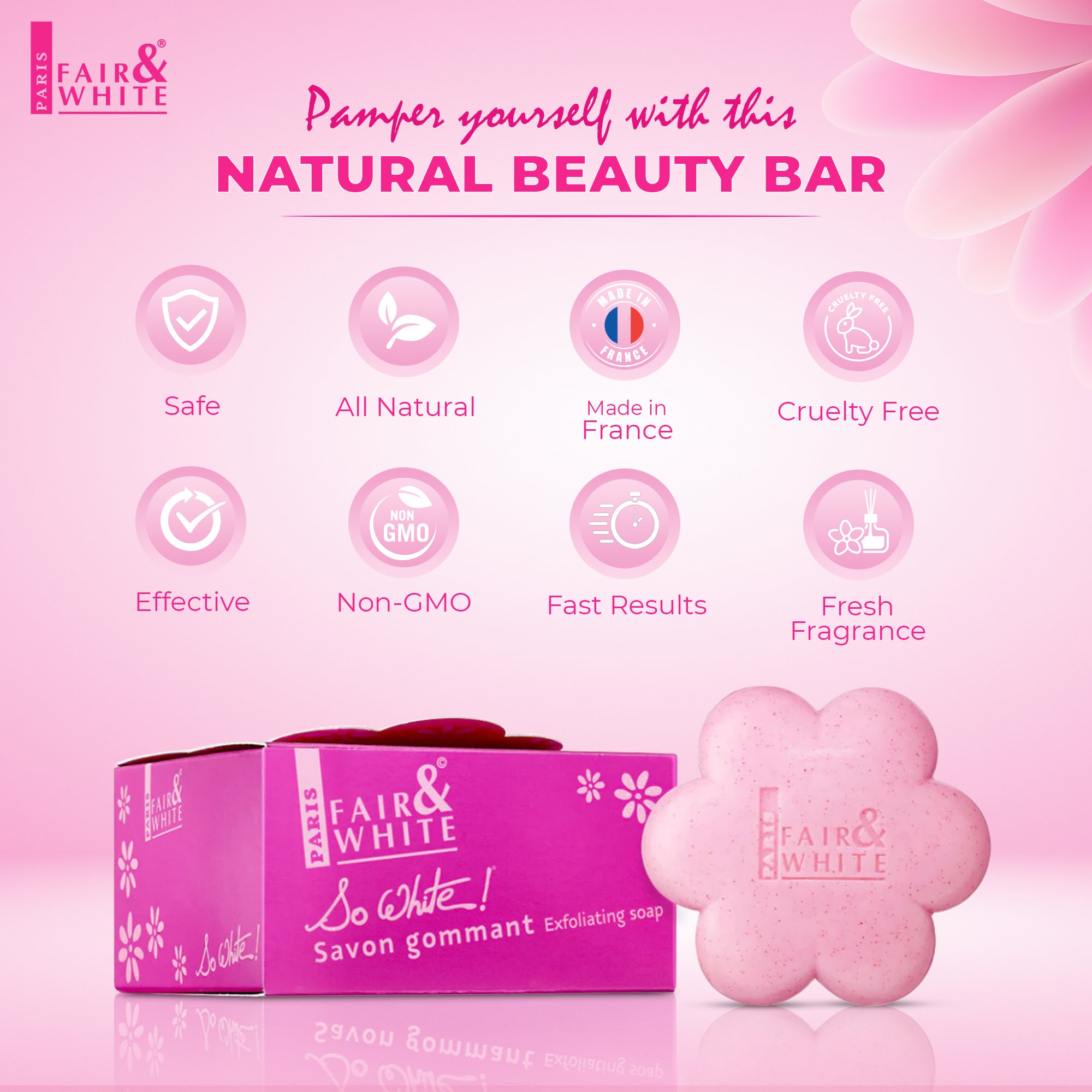 Fair And White So White Exfoliating Soap Bar 200g / 7 fl oz