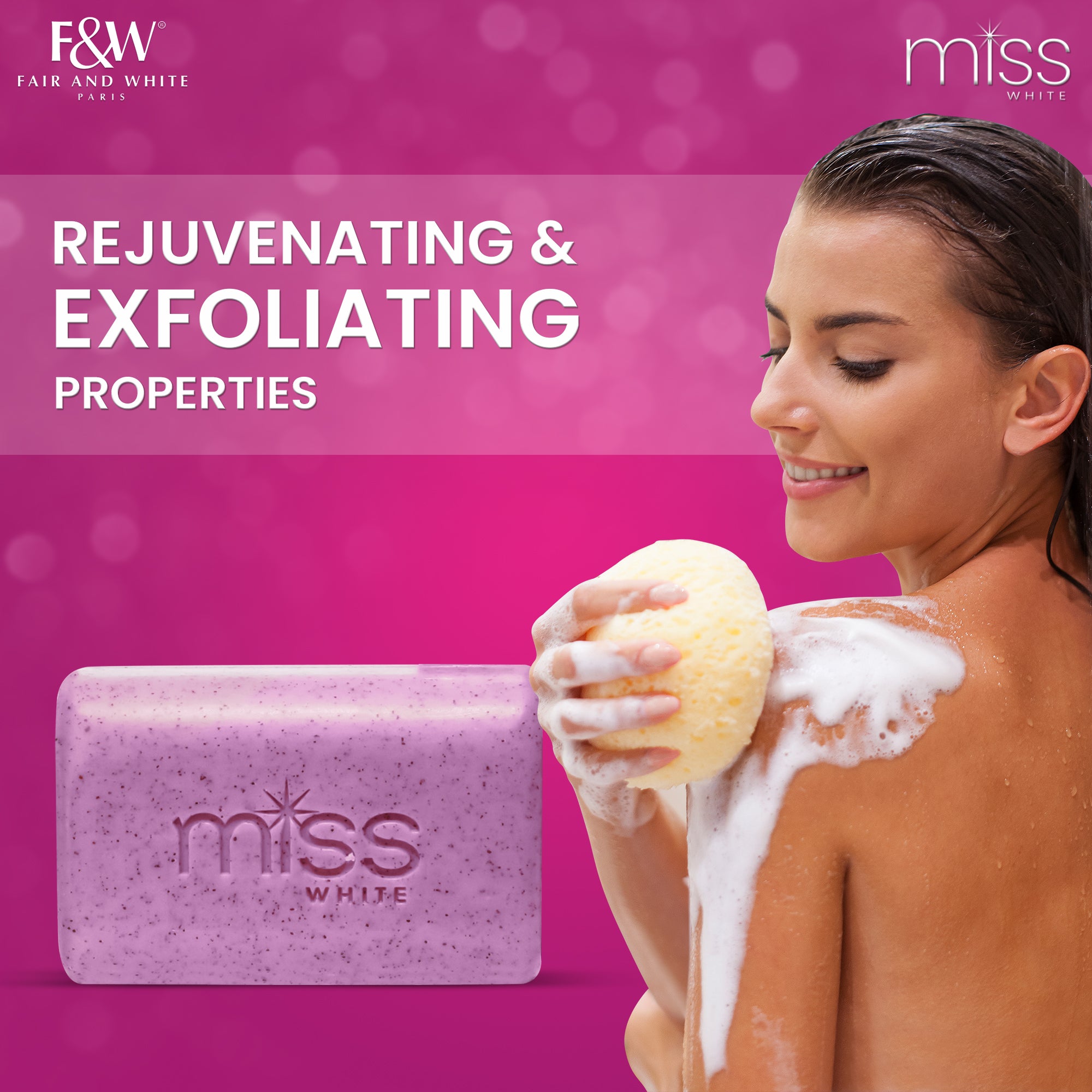 Savon Exfoliant Fair and White Miss White Beauty 200gr 