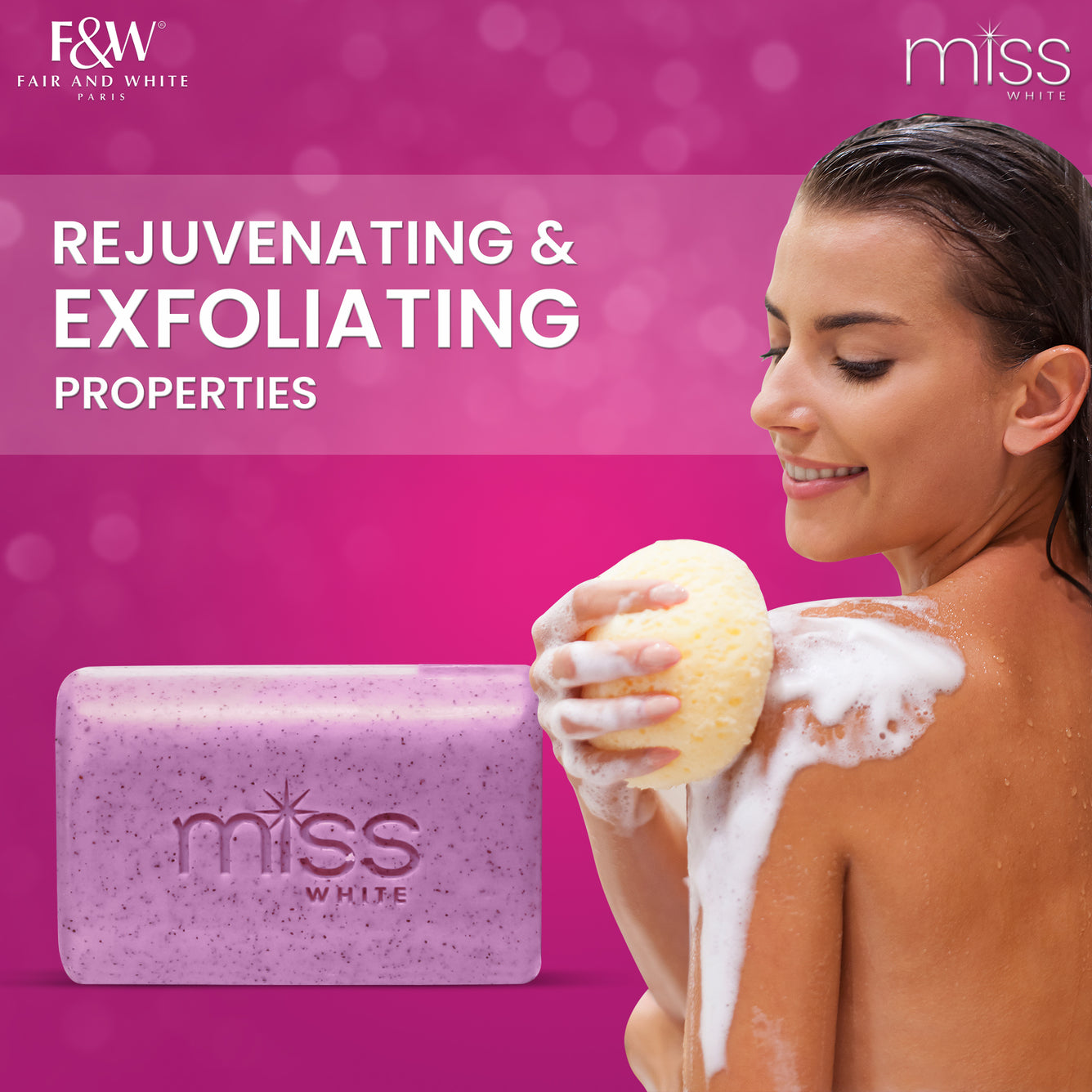 Savon Exfoliant Fair and White Miss White Beauty 200gr 