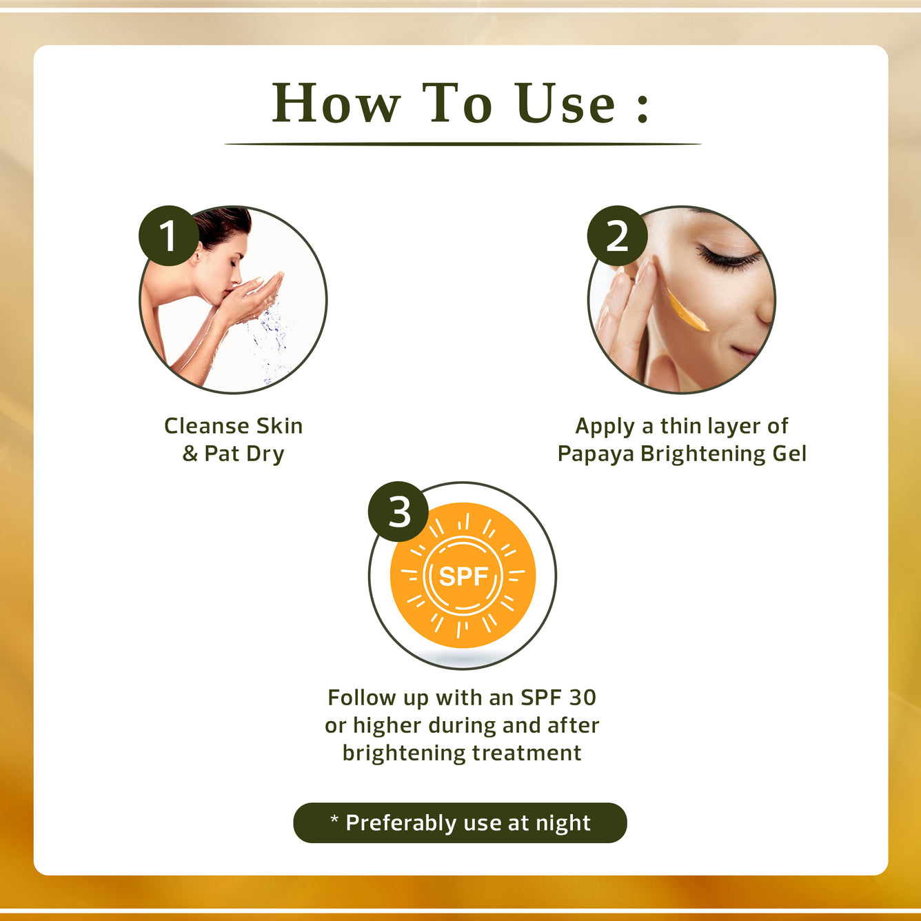 Organic Extract of Papaya Gel tube 30ML