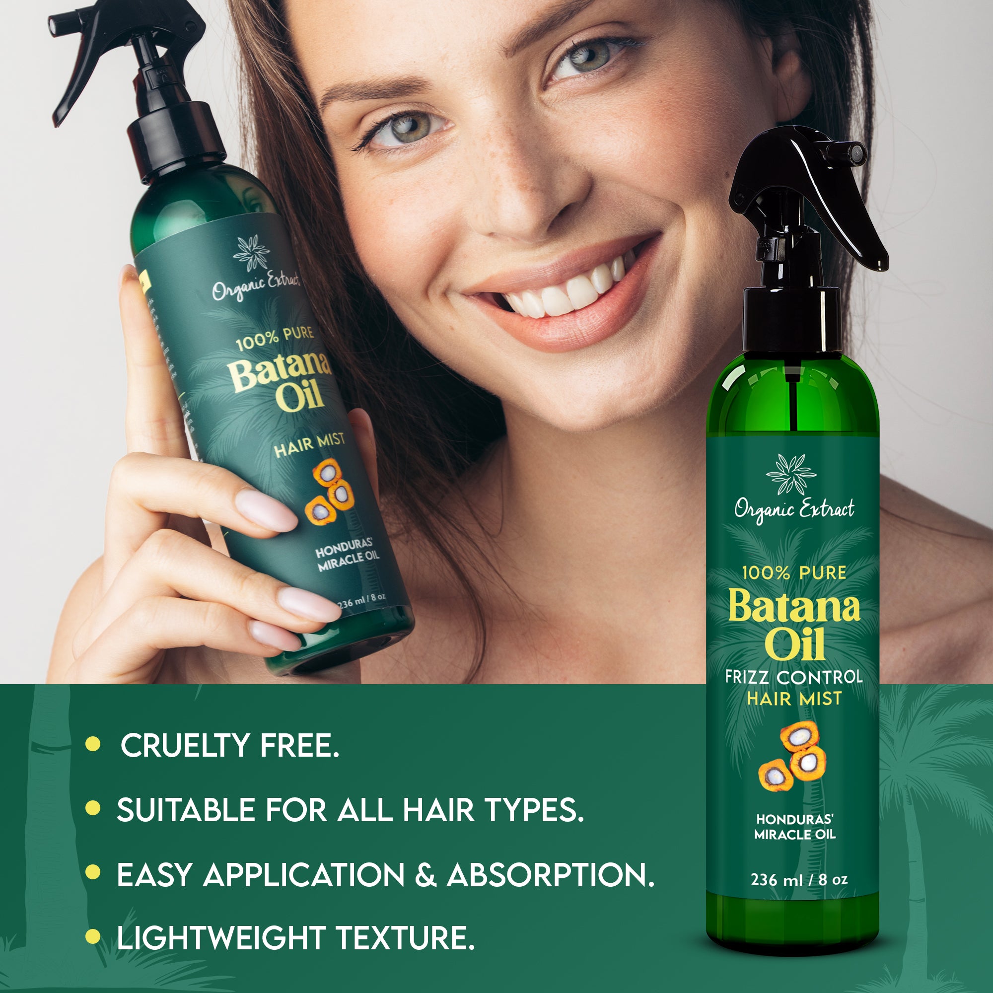 Organic Extract Batana Stimulating Leave in Hair Growth Mist 8 oz / 236ml