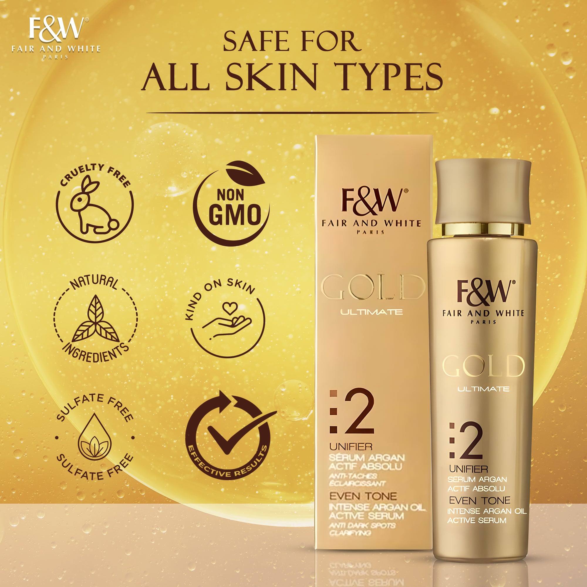 Fair And White Gold Intense Argan Oil Active Serum 30ml