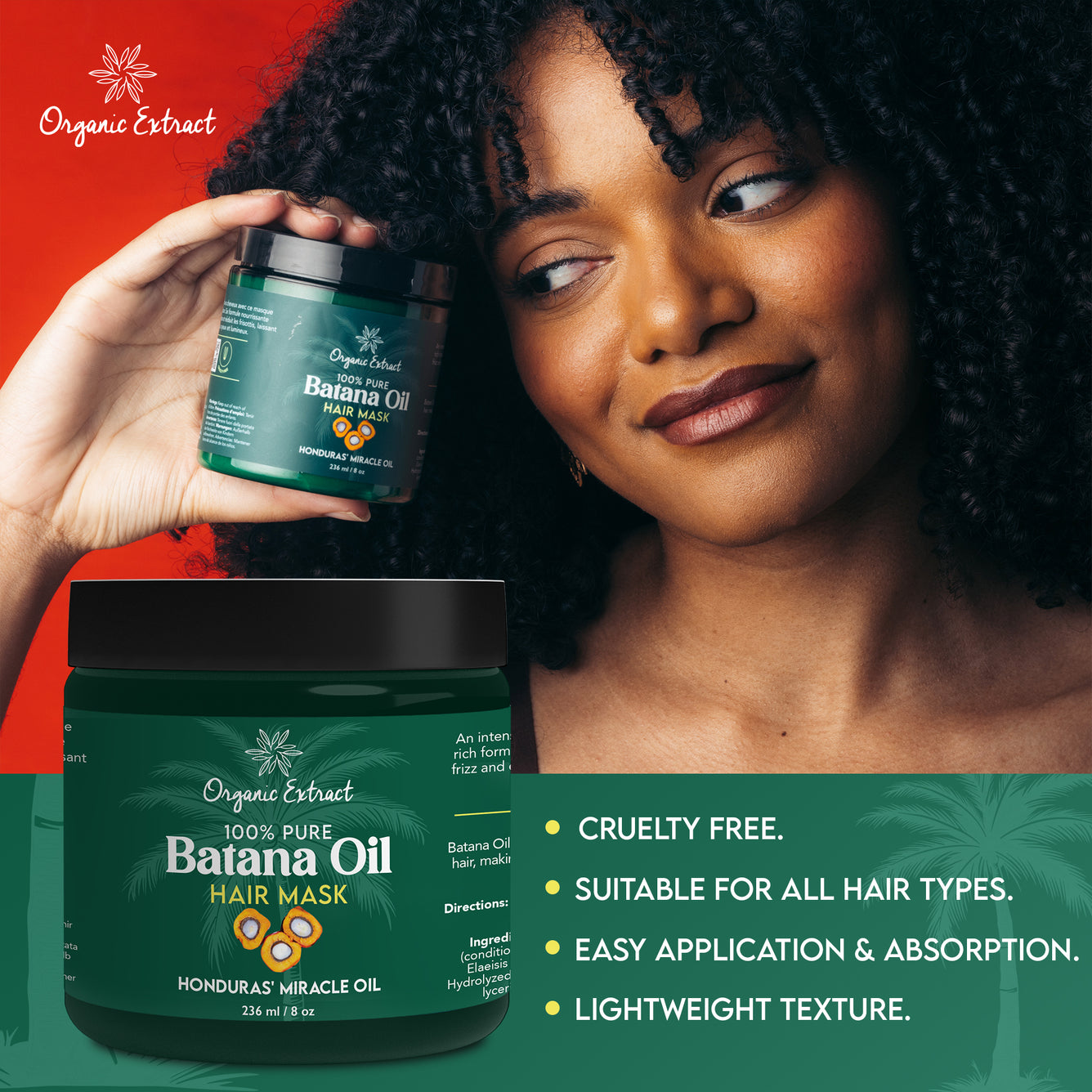 Organic Extract Batana Hair Mask (Deep Conditioner) 8 oz/236ml