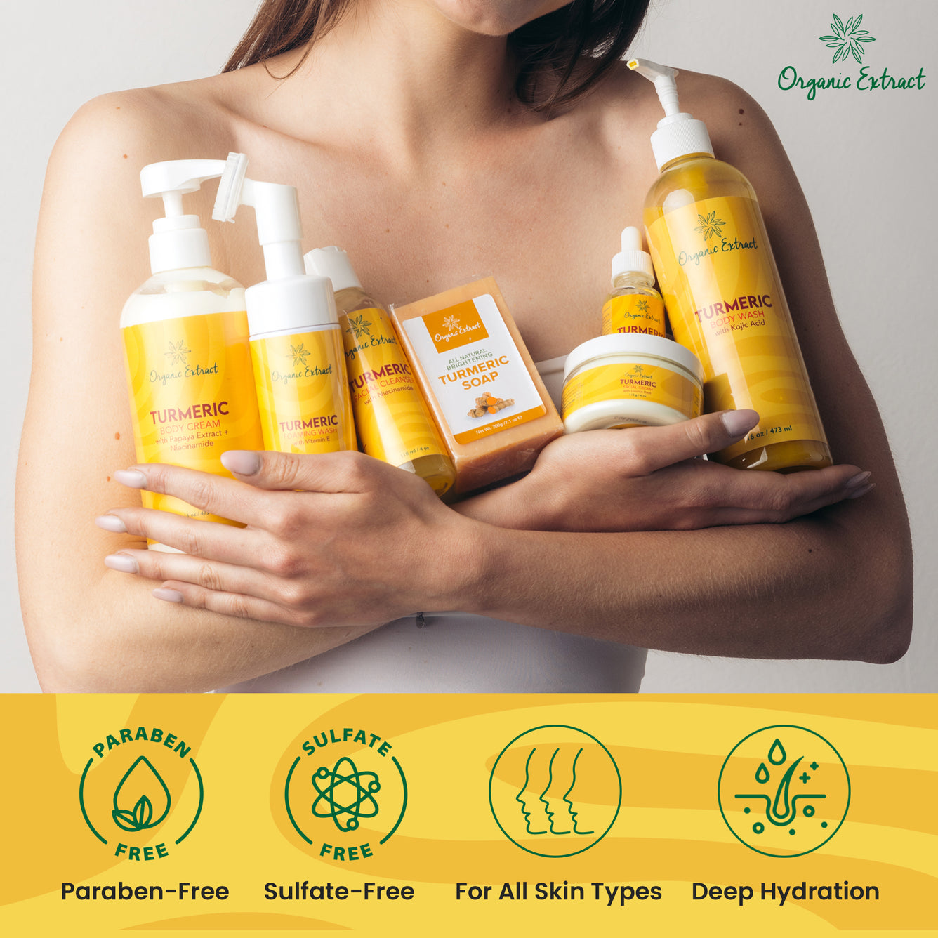 Organic Extract Turmeric Face Cream Jar 4oz