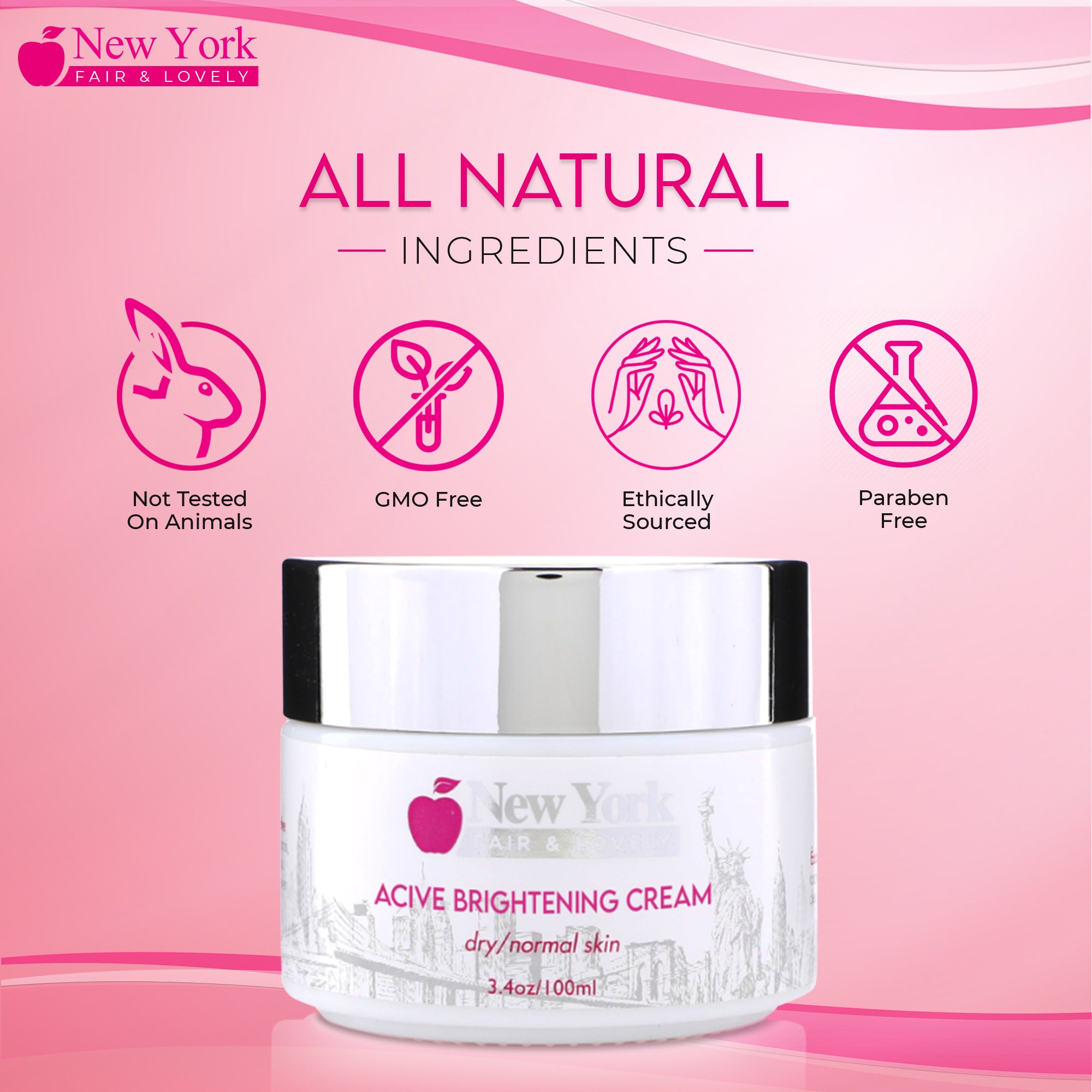 New York Fair & Lovely Active Brightening Cream Jar 100 ML