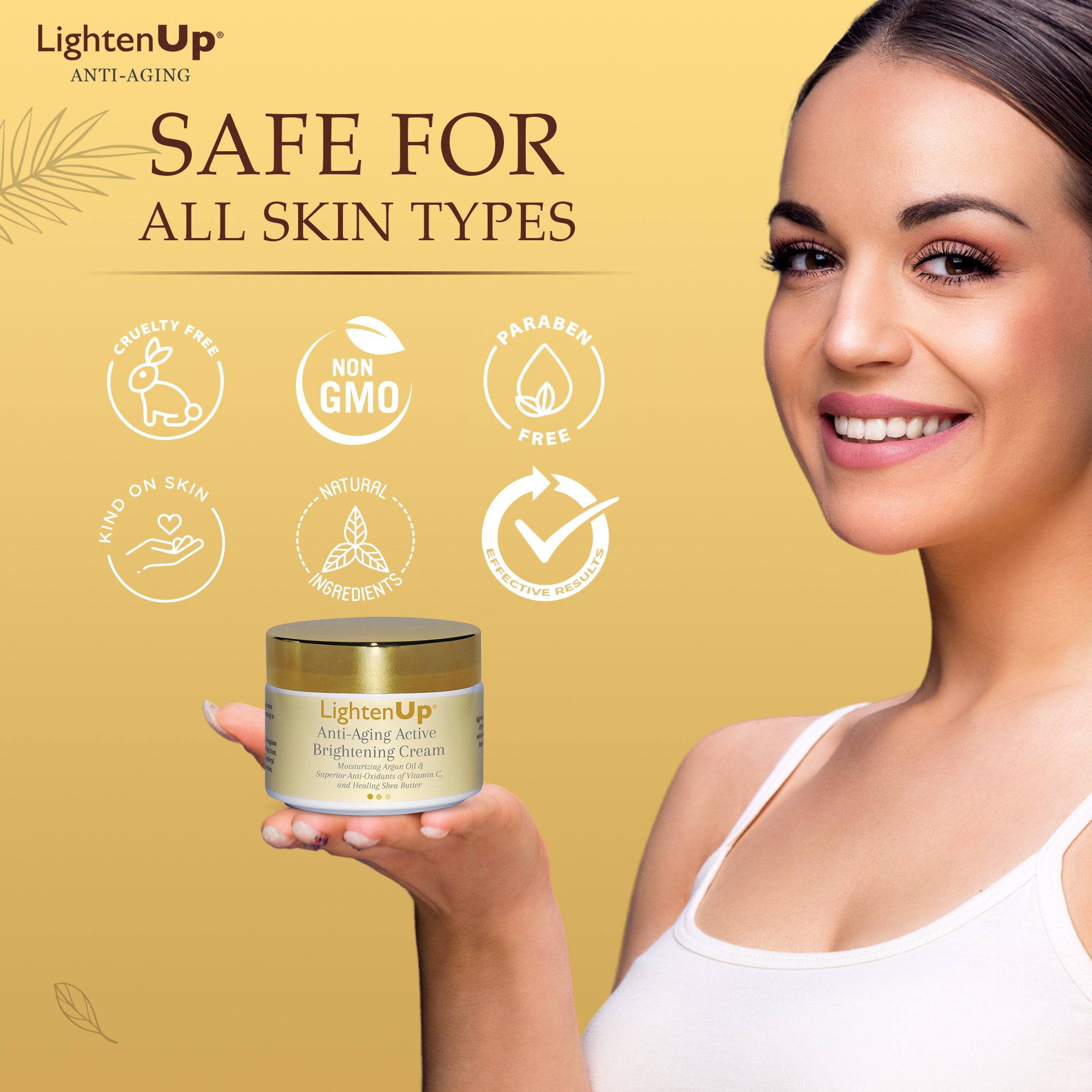 LightenUp GOLD Anti-Aging Lightening Cream Jar 100ml
