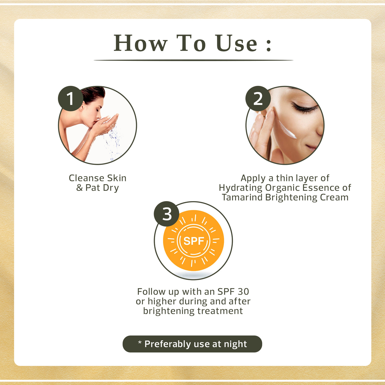 Organic Extract Of Tamarind Brightening cream Tube 50ml