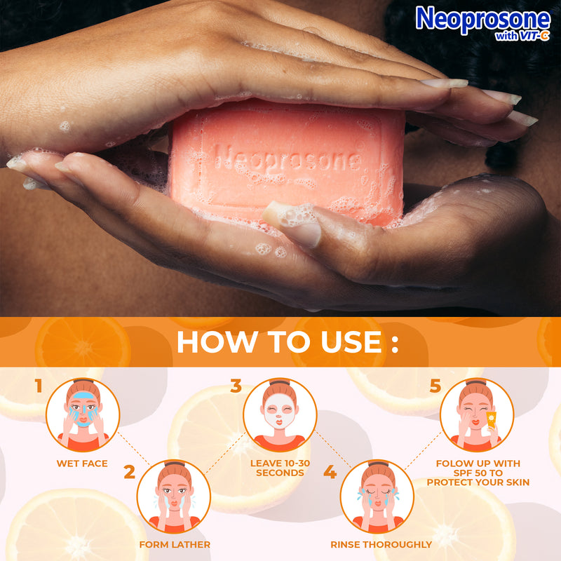 Savon Nettoyant Neoprosone à la Vitamine "C" 80g 