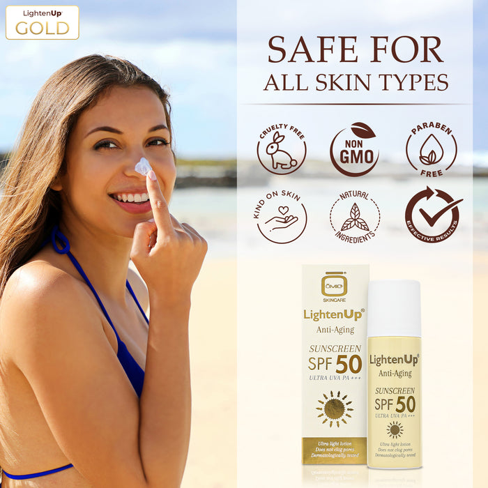LightenUp GOLD Anti-Aging Sunscreen SPF 50+ 90ml