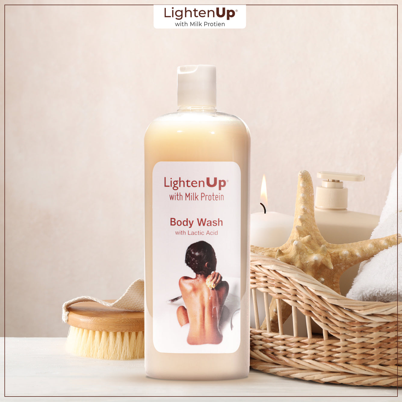 LightenUp Milk Protein Shower Gel 1000ml