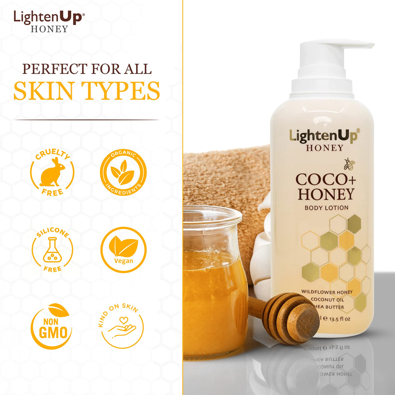 Lightenup Honey Coco + Lait Corporel Miel 400 ml