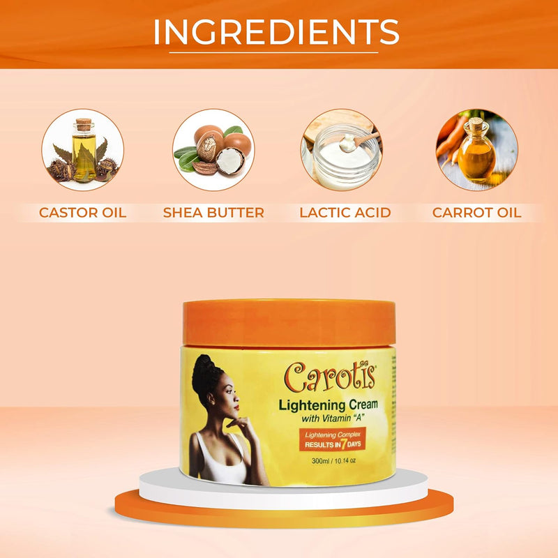 Carotis 7 Days Brightening Cream with vitamin A 300ML