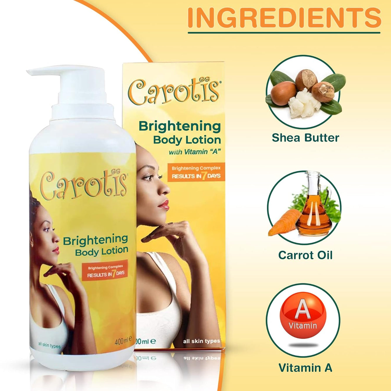 Carotis 7 DAYS  Lightening Body Lotion  400ml