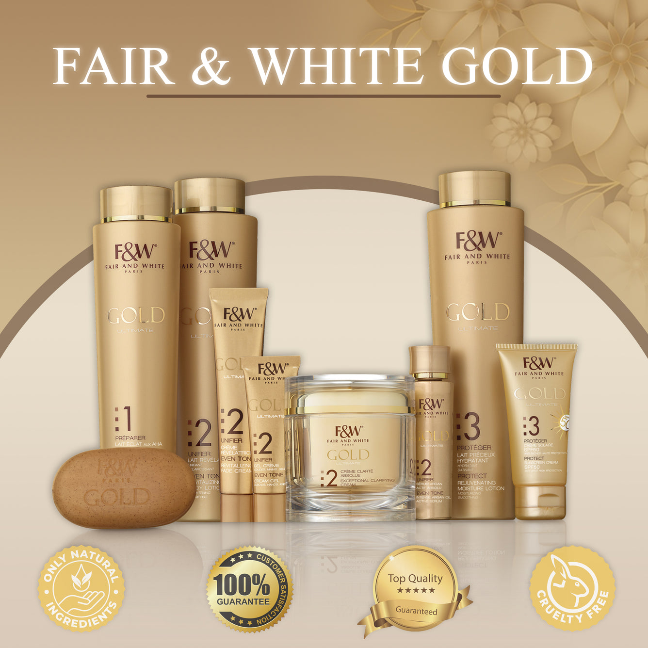 Fair And White Gold Aha Brightening Lotion 350ml
