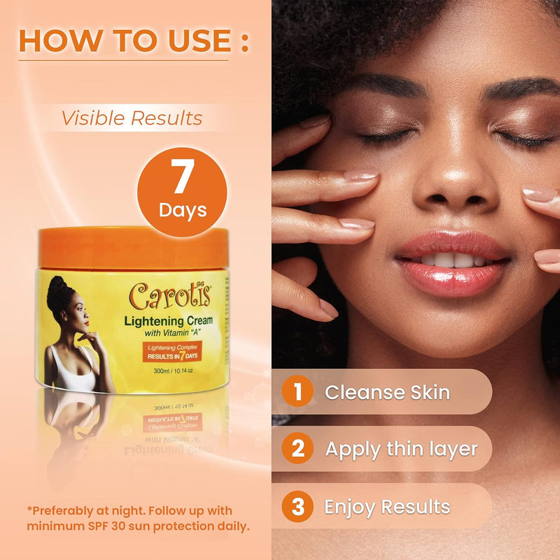 Carotis 7 Days Brightening Cream with vitamin A 300ML