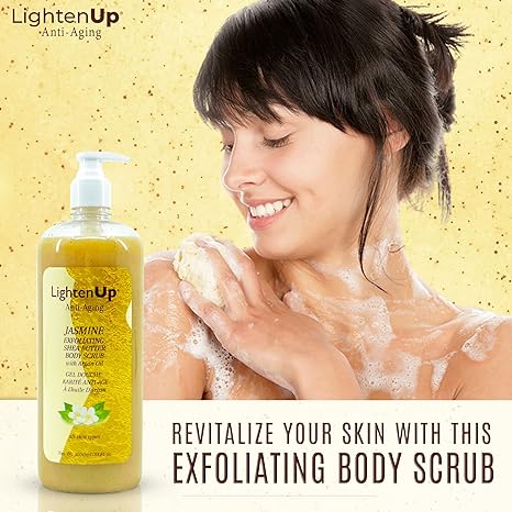LightenUp Anti-Aging Jasmine Exfoliating Shea Butter Body Scrub 1000ml