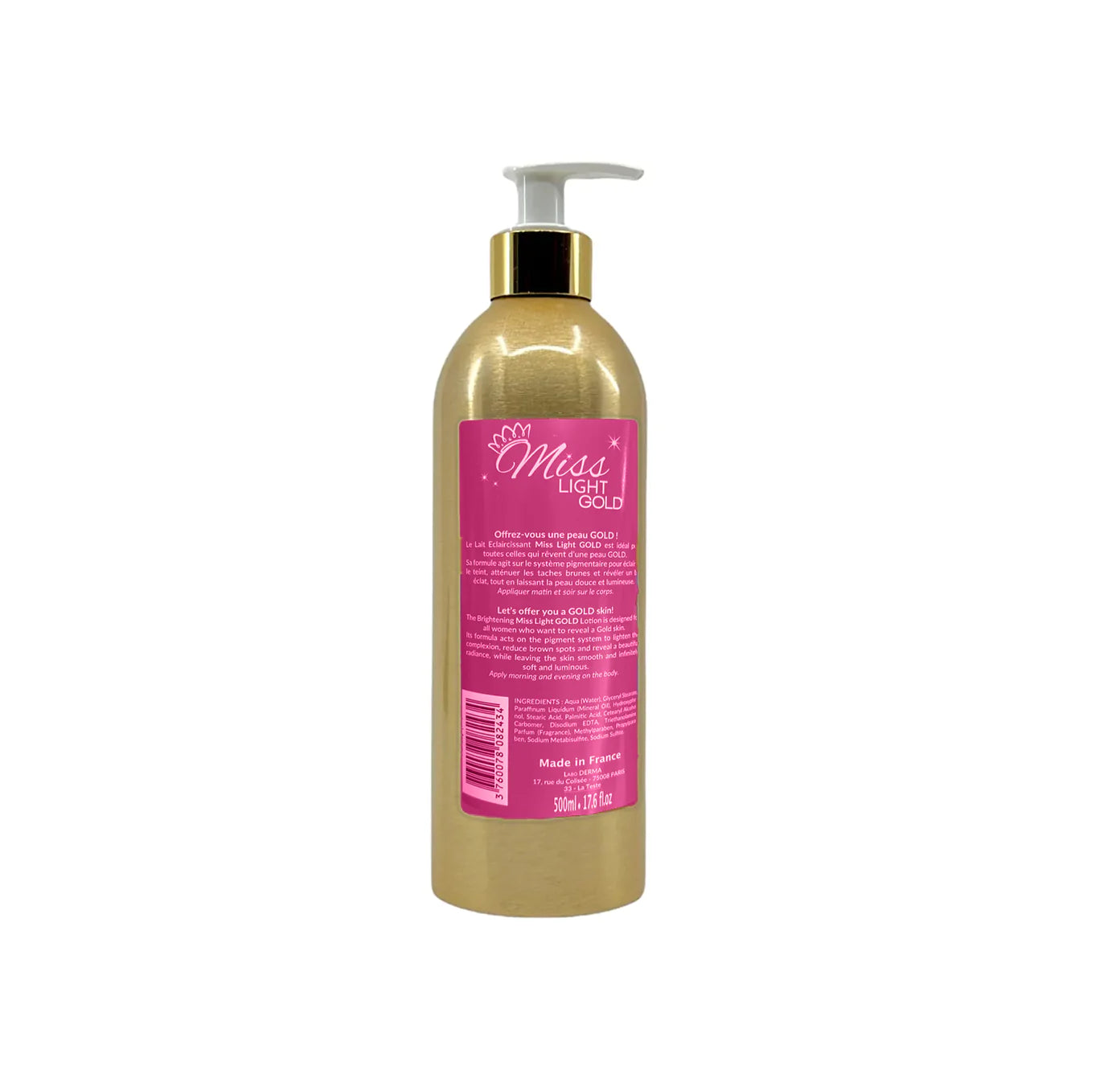 Fair and White Miss Light Gold Lotion Éclaircissante 7 JOURS 500 ml 