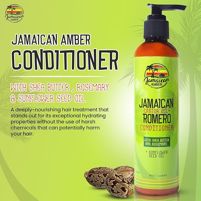 Après-shampooing jamaïcain sans congé d'ambre 8oz