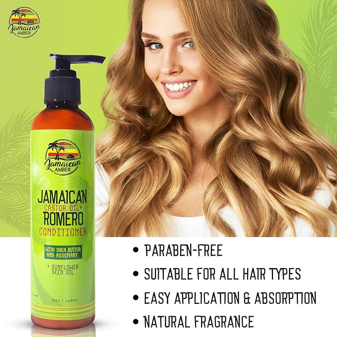 Après-shampooing jamaïcain sans congé d'ambre 8oz