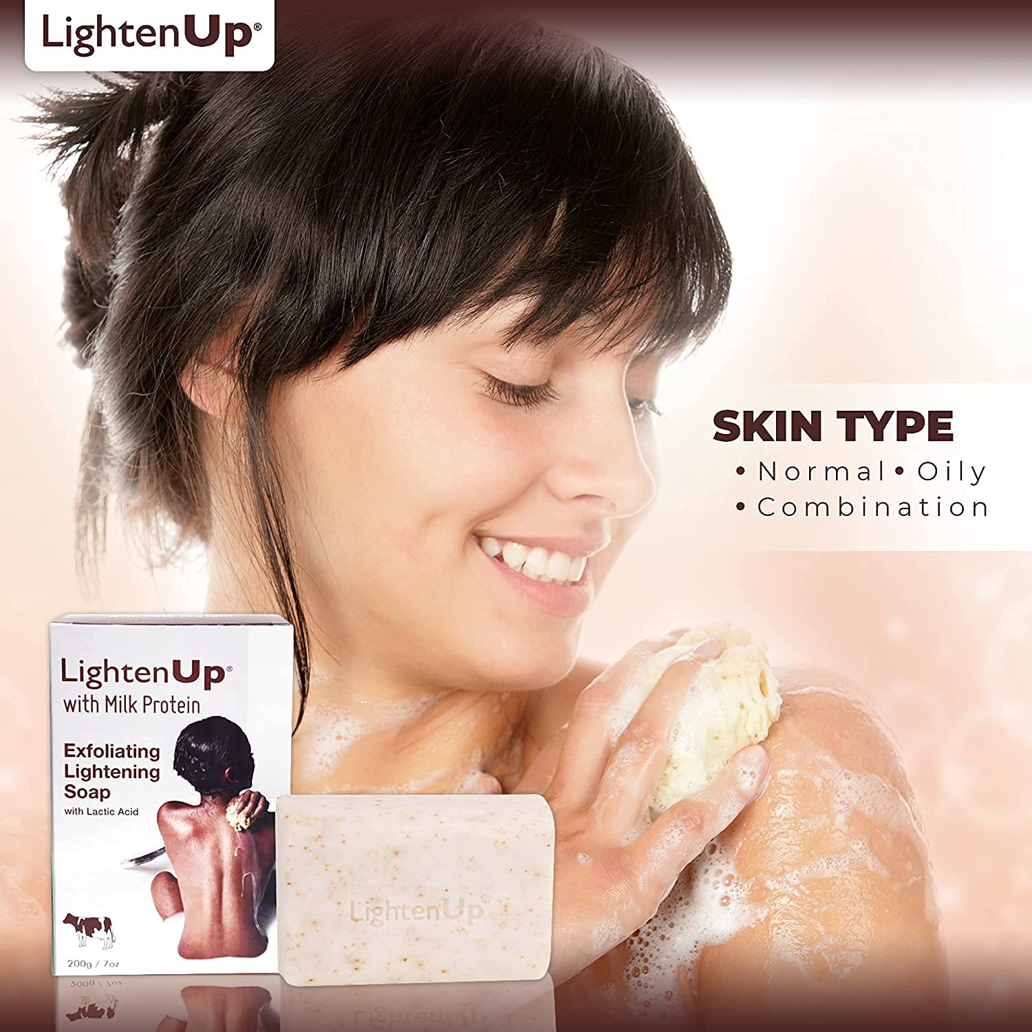 LightenUp Milk Protein Exfoliating Soap 200gr