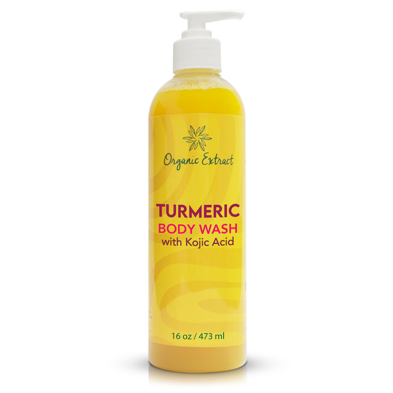 Nettoyant pour le corps au curcuma à l'extrait biologique 16oz 
