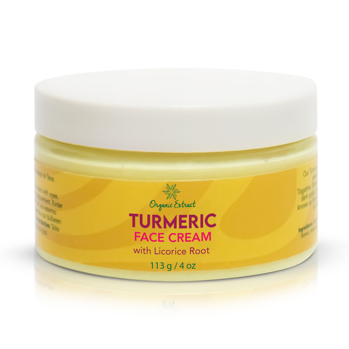 Organic Extract Turmeric Face Cream Jar 4oz