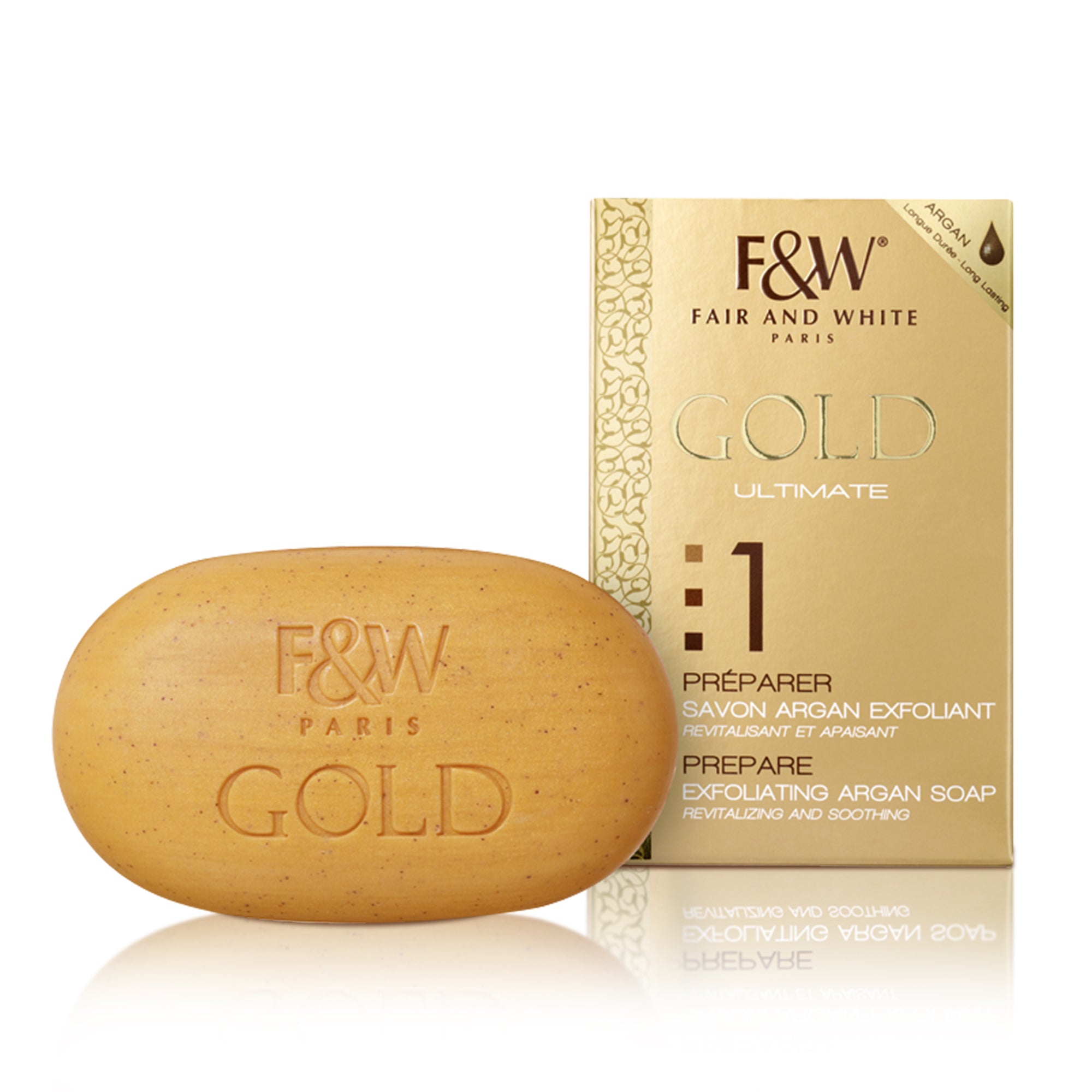 Gold :1 Argan Oil Exfoliating Bar Soap 200g