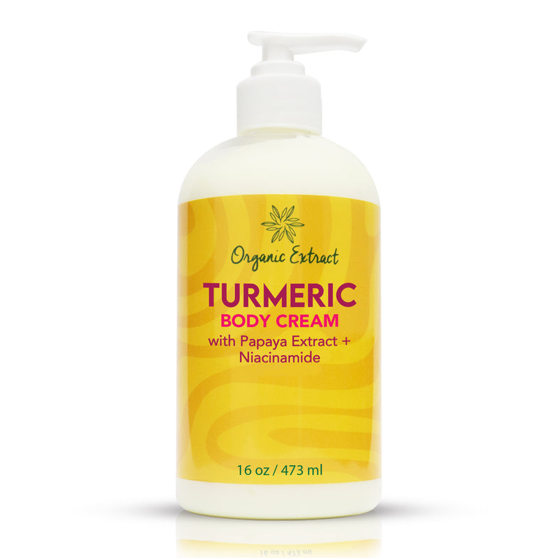 Lotion pour le corps au curcuma à l'extrait biologique 12oz 