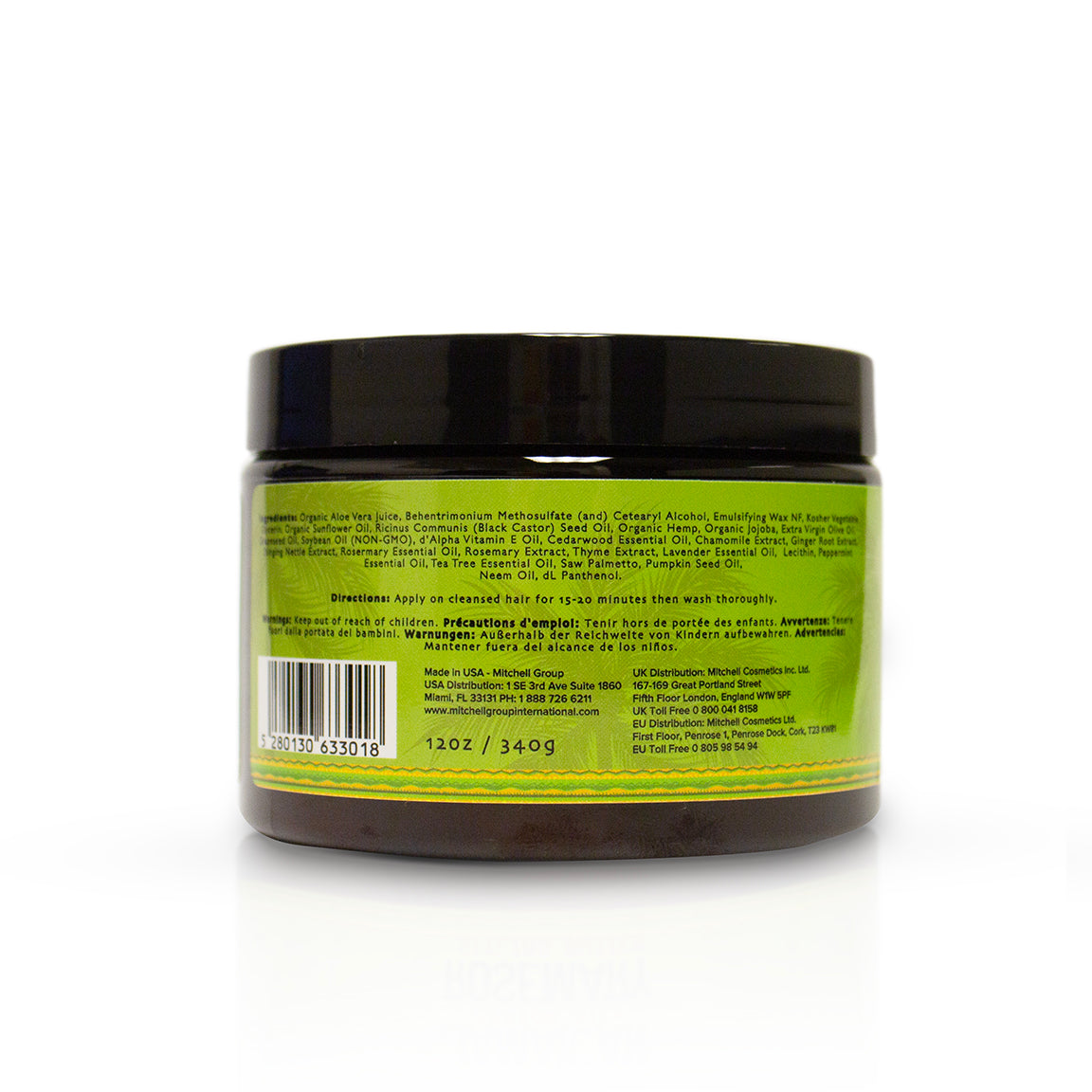 Masque capillaire à l'ambre jamaïcain 12 oz