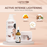 OMIC Lighten Up Milk Protein Bundle Mitchell Brands - Mitchell Brands - Skin Lightening, Skin Brightening, Fade Dark Spots, Shea Butter, Hair Growth Products