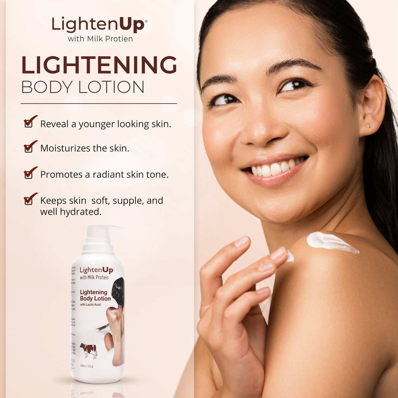 OMIC Lighten Up Milk Protein Bundle Mitchell Brands - Mitchell Brands - Skin Lightening, Skin Brightening, Fade Dark Spots, Shea Butter, Hair Growth Products