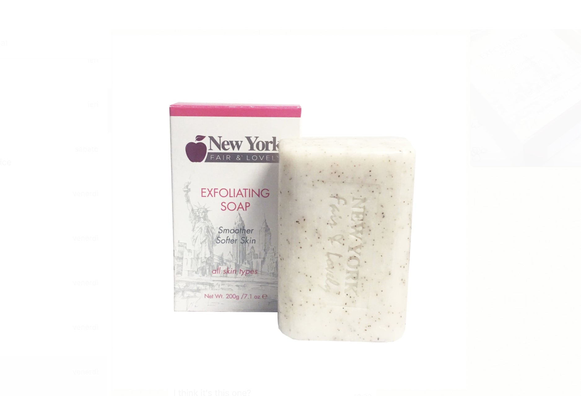 Savon exfoliant New York Fair & Lovely 200gr 