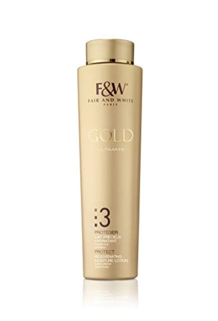 Fair and White 3 : Lotion hydratante rajeunissante Gold - Peau soyeuse - 500 ml / 17,6 fl oz